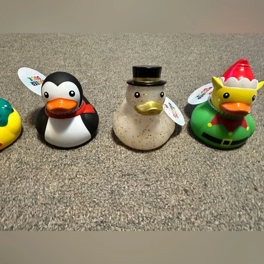 2024 FULL SET OF 5 Target Christmas Rubber Ducks New Years Elf Penguin Snowman
